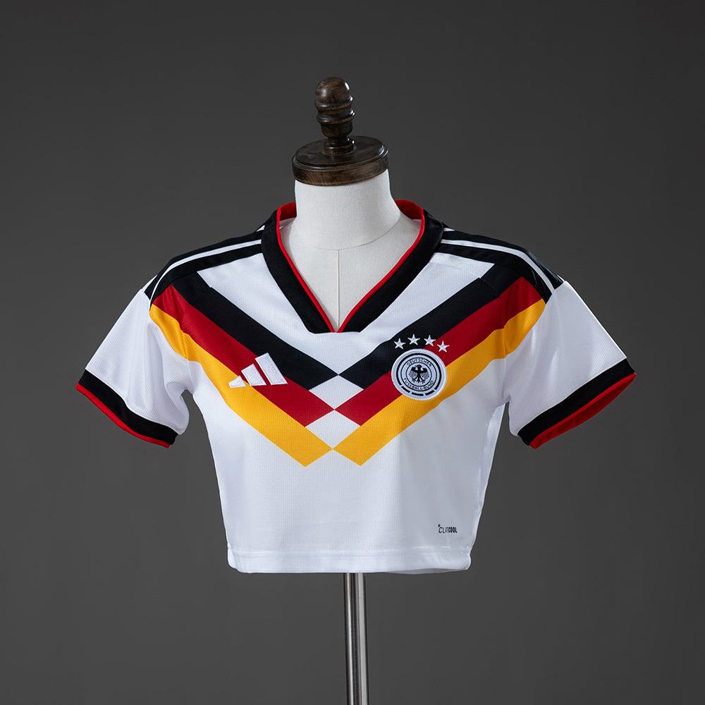 Alemanha Crop Top Principal Feminino Camisa 2026