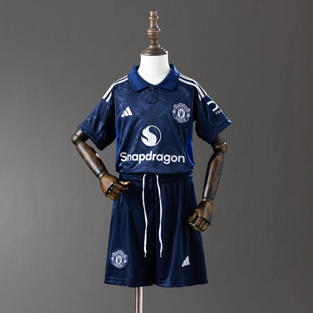 Manchester United Secundária Infantil Kit Camisa 24/25