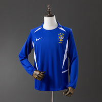 Brasil Secundária Retrô Manga Longa Camisa 2002