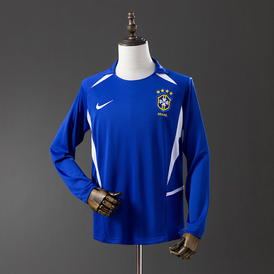 Brasil Secundária Retrô Manga Longa Camisa 2002