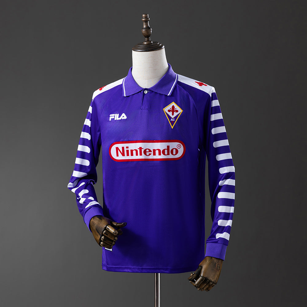Fiorentina Principal Retrô Manga Longa 1998