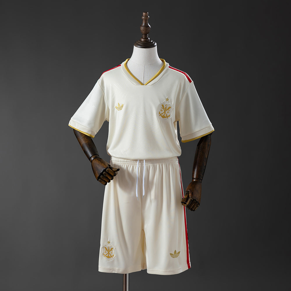 Flamengo 28 Secundária Terceira Infantil Kit Camisa 25/26