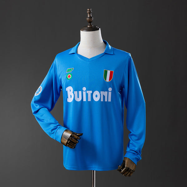 Napoli Principal Retrô Manga Longa 87/88