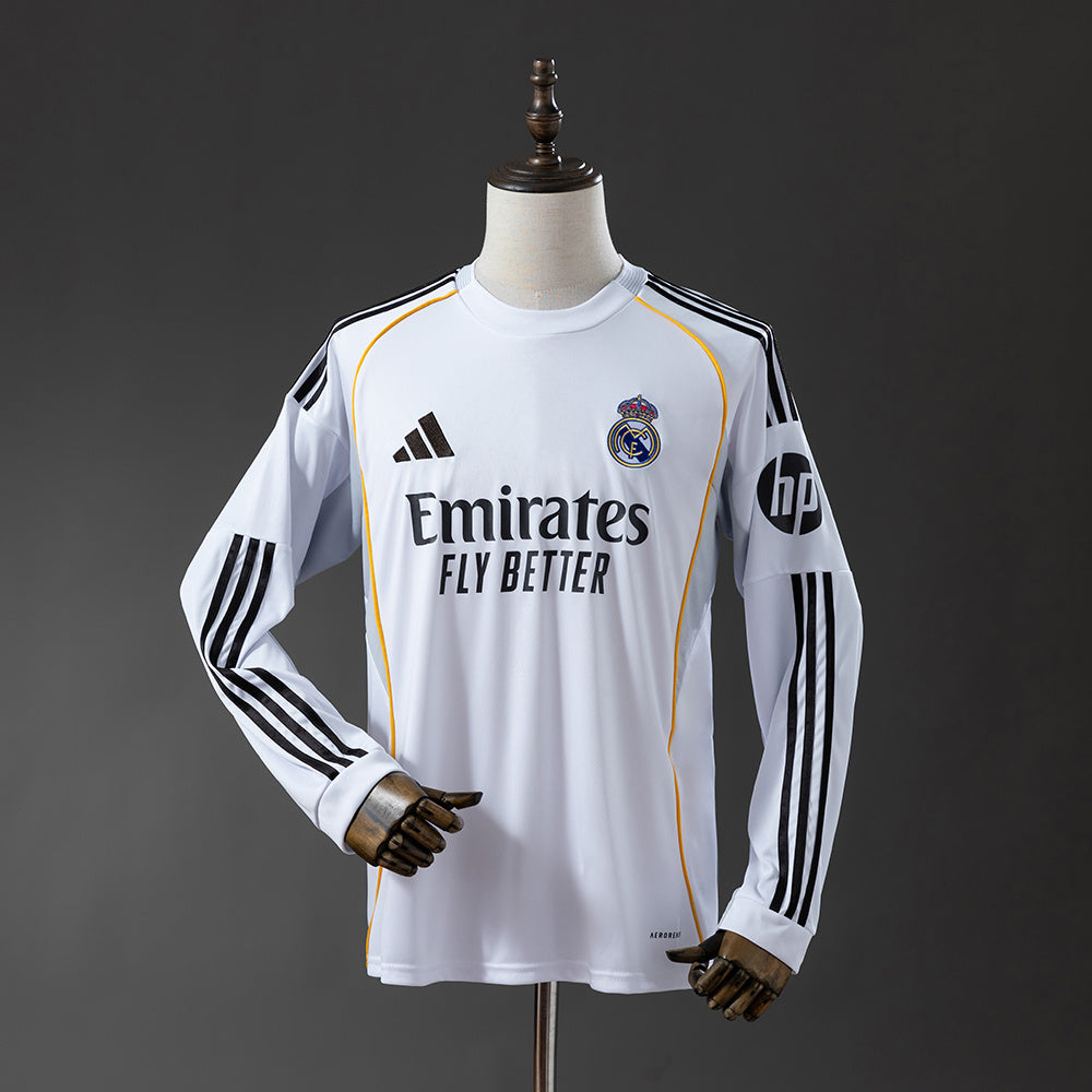 Real Madrid Principal Manga Longa Camisa 25/26