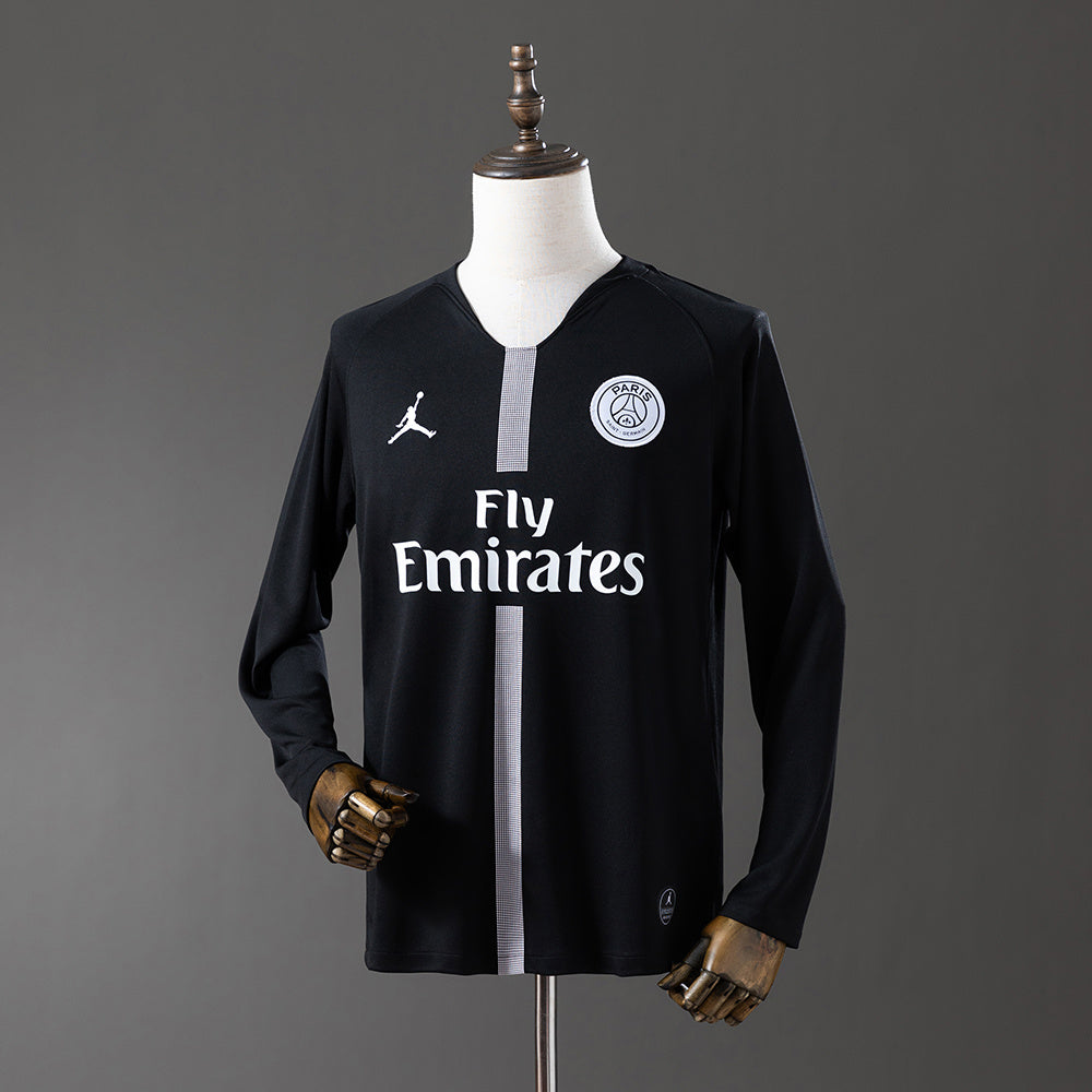 PSG Secundária Terceira Retrô Manga Longa Camisa 18/19