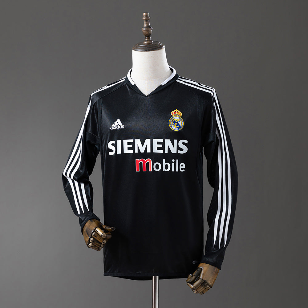 Real Madrid Secundária Terceira Retrô Manga Longa Camisa 04/05