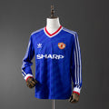 Manchester United Secundária Segunda Retrô Manga Longa Camisa 1988