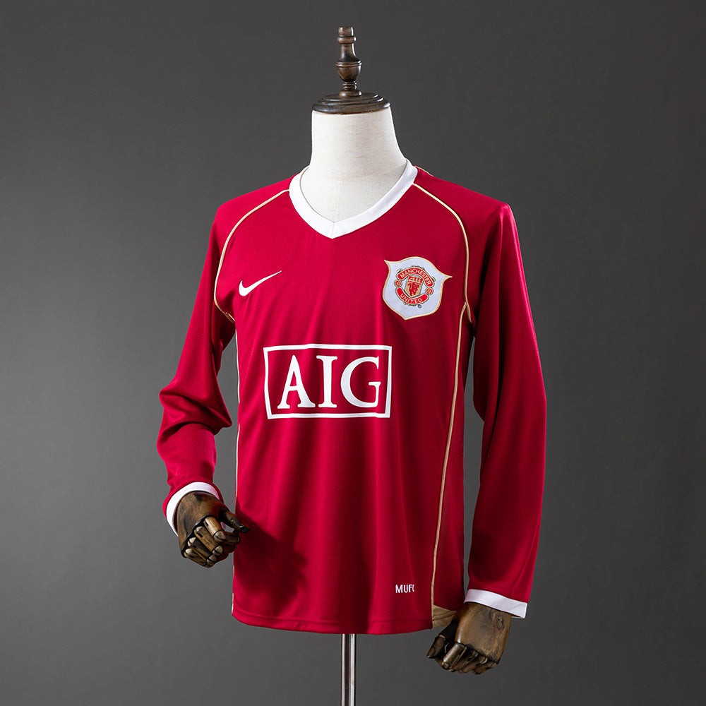 Manchester United Principal Retrô Manga Longa 06/07