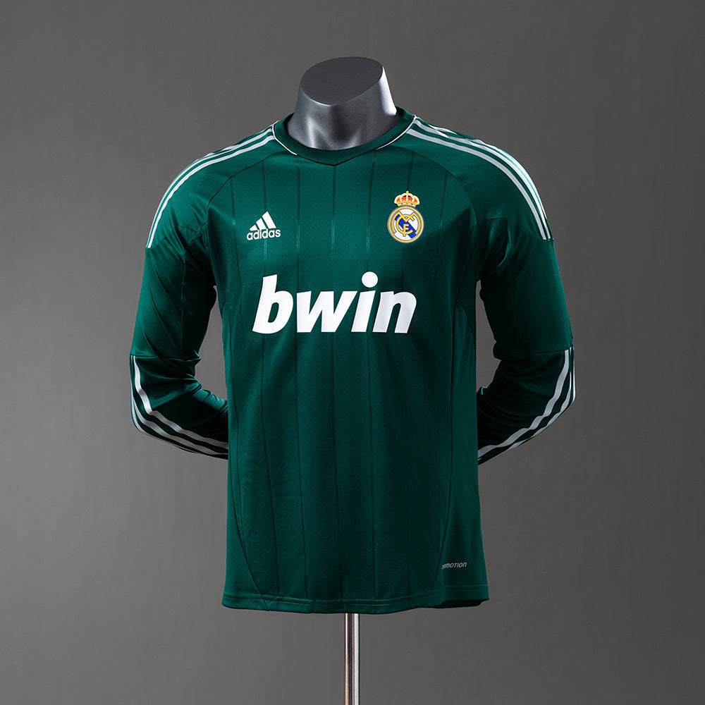 Real Madrid Secundária Terceira Retrô Manga Longa Versão Jogador Camisa 12/13