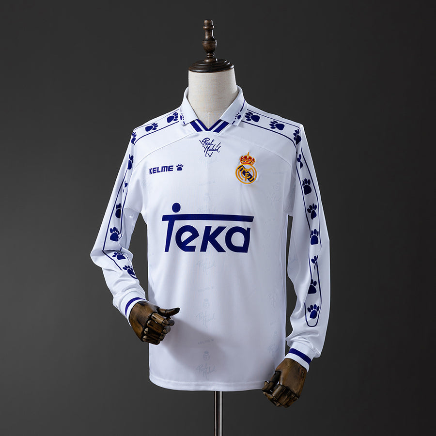 Real Madrid Principal Retrô Manga Longa 1996