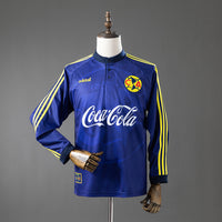 America Long-Sleeved Secundária Retrô Camisa 97/98