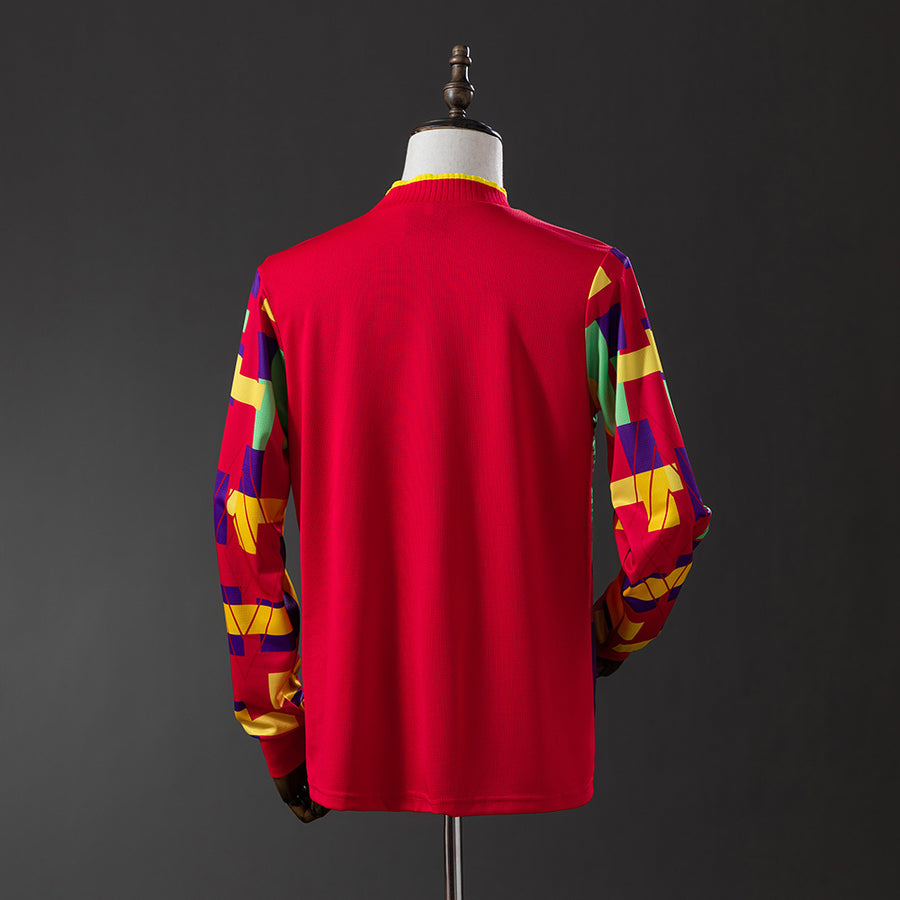 Inglaterra Goleiro Retrô Manga Longa Camisa 1996