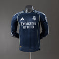 Real Madrid Secundária Manga Longa Versão Jogador Camisa 25/26
