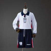 Inglaterra Long-Sleeved Principal Infantil Kit Retrô Camisa 2028