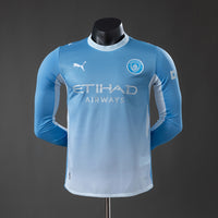 Manchester City Long Sleeved Principal Versão Jogador Camisa 26/27