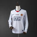 Manchester United Edição Champions Secundária Retrô Manga Longa Camisa 08/09