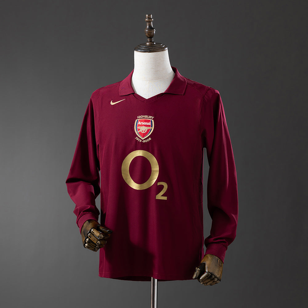 Arsenal Principal Retrô Manga Longa 05/06