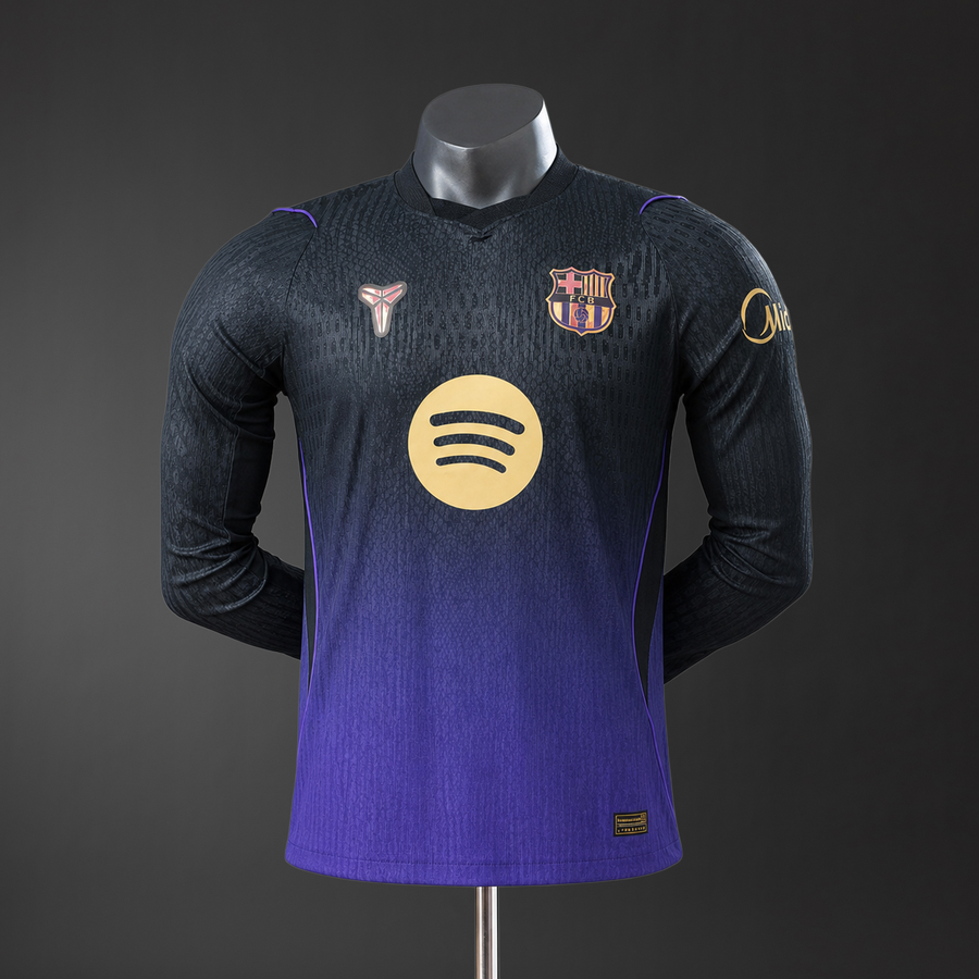 Barcelona x Kobe Bryant Secundária Manga Longa Versão Jogador Camisa 26/27