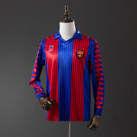 Barcelona Principal Retrô Manga Longa Camisa 1992