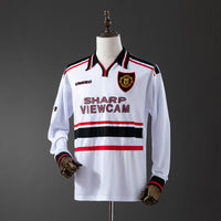Manchester United Secundária Retrô Manga Longa Camisa 98/99