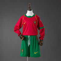Portugal Principal Infantil Kit Retrô Manga Longa Camisa 2028