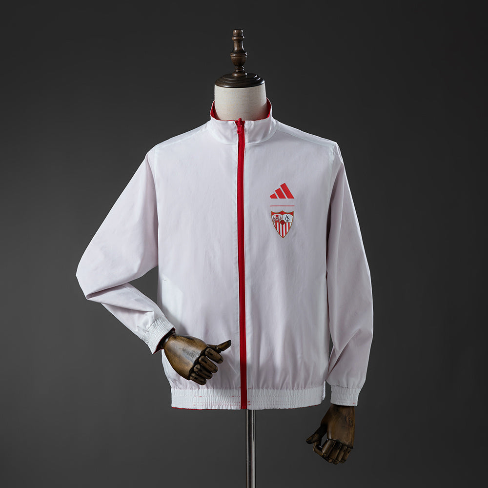 Athletic Bilbao Reversible - Vermelho & Branco Corta Vento Jaqueta