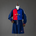 Barcelona 100th Infantil Kit Retrô Manga Longa Aniversário Camisa 2028