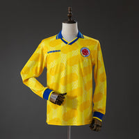 Colômbia Principal Retrô Manga Longa Camisa 1994