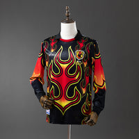 Japão Preto Fireworks Goleiro Retrô Manga Longa Camisa 1998