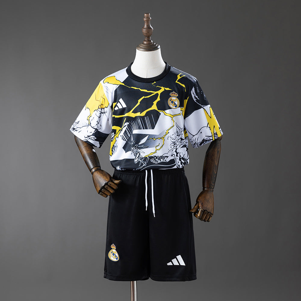 Real Madrid Avengers Infantil Kit Pré-jogo Camisas 25/26