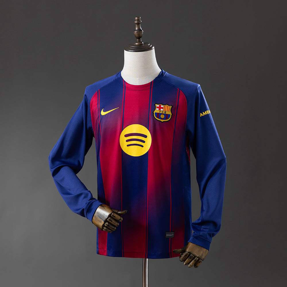 Barcelona Principal Manga Longa Camisa 25/26