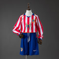 Atletico Madrid Principal Infantil Kit Retrô Manga Longa Camisa 04/05