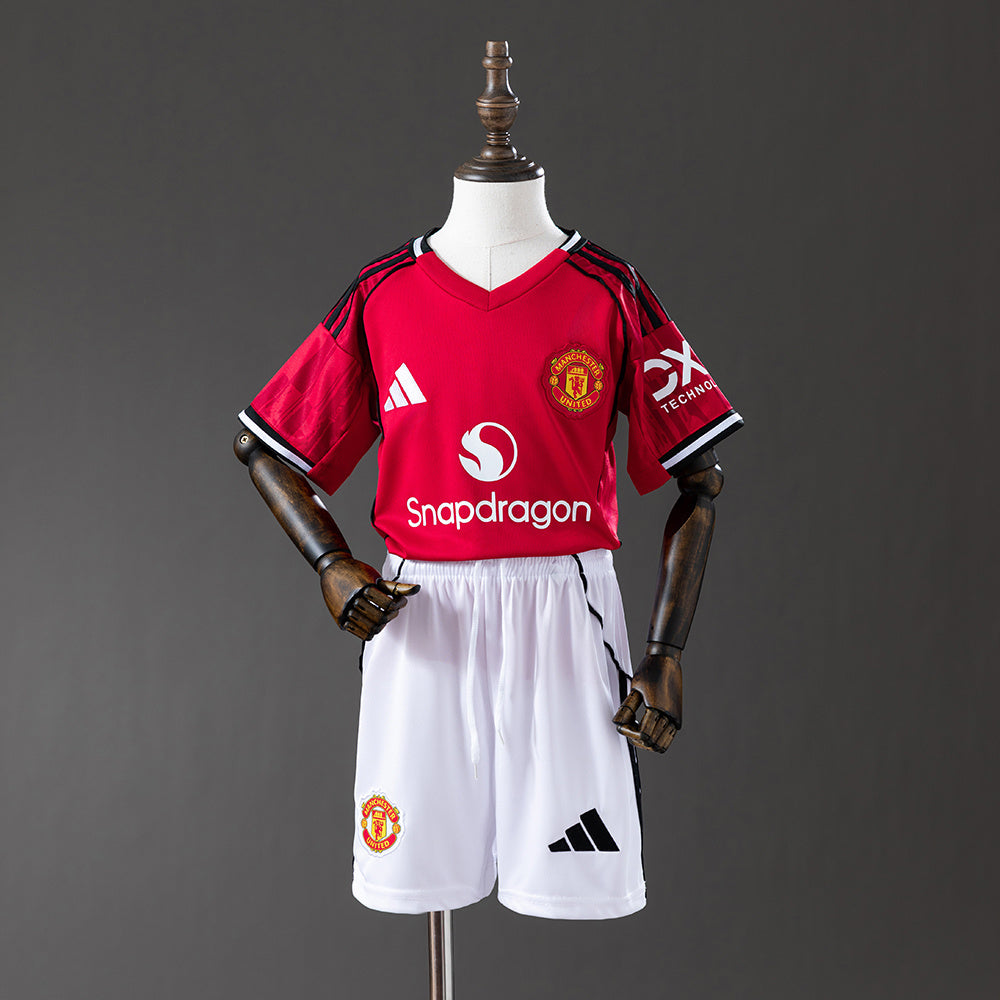 Manchester United 28 Principal Infantil Kit Camisa 25/26