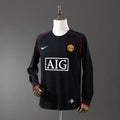 Manchester United Preto Retrô Manga Longa 07/08
