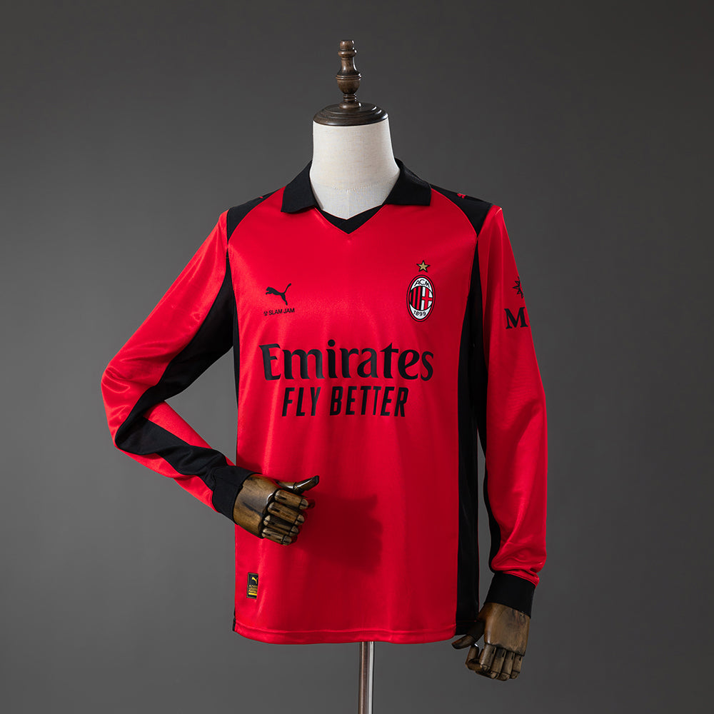 AC Milan x Slam Jam Quarta Manga Longa Camisa 25/26