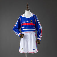 França Principal Infantil Kit Retrô Manga Longa Camisa 2028