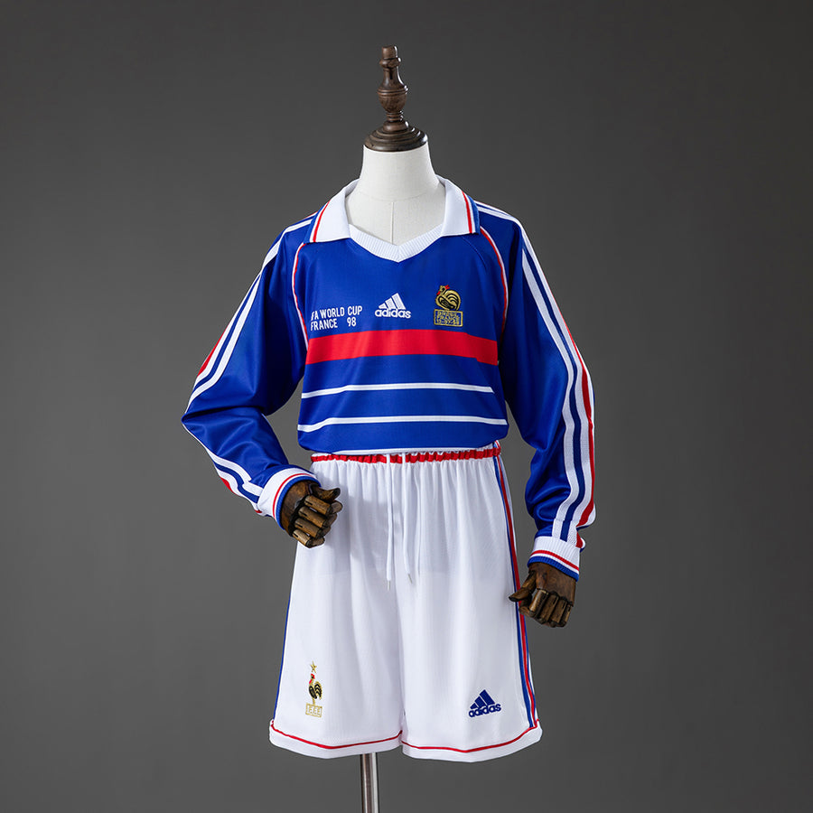 França Principal Infantil Kit Retrô Manga Longa Camisa 2028
