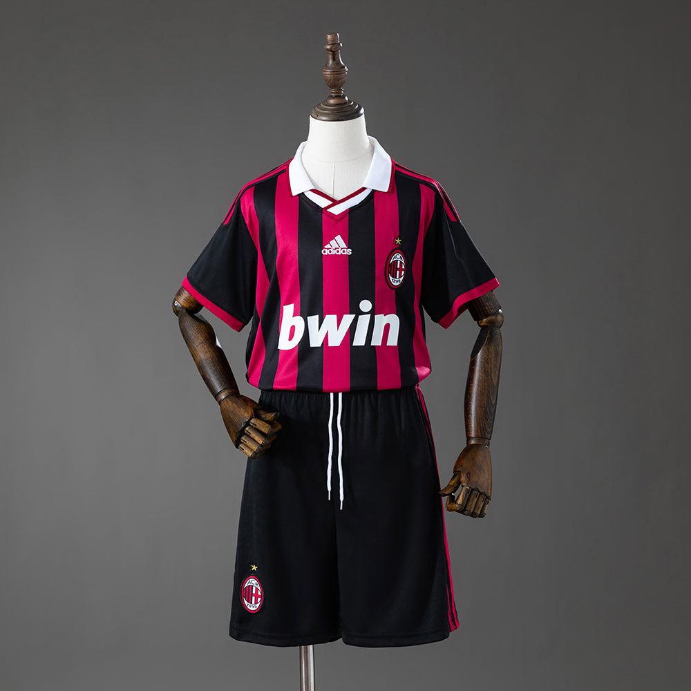 AC Milan Principal Infantil Kit Retrô Camisa 09/10