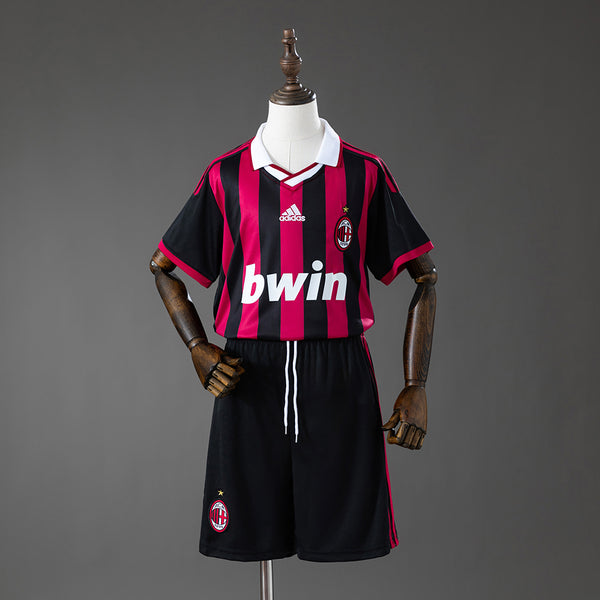 AC Milan Principal Infantil Kit Retrô Camisa 09/10