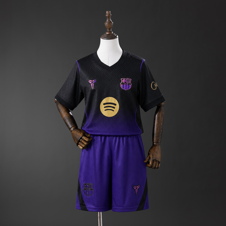 Barcelona x Kobe Bryant Secundária Infantil Kit Camisa 26/27