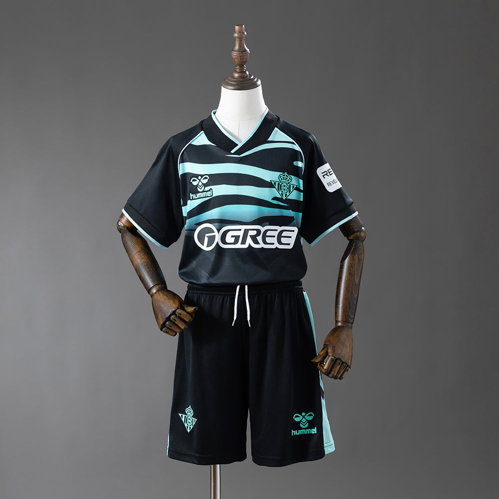 Real Betis Secundária Terceira Infantil Kit Camisa 25/26