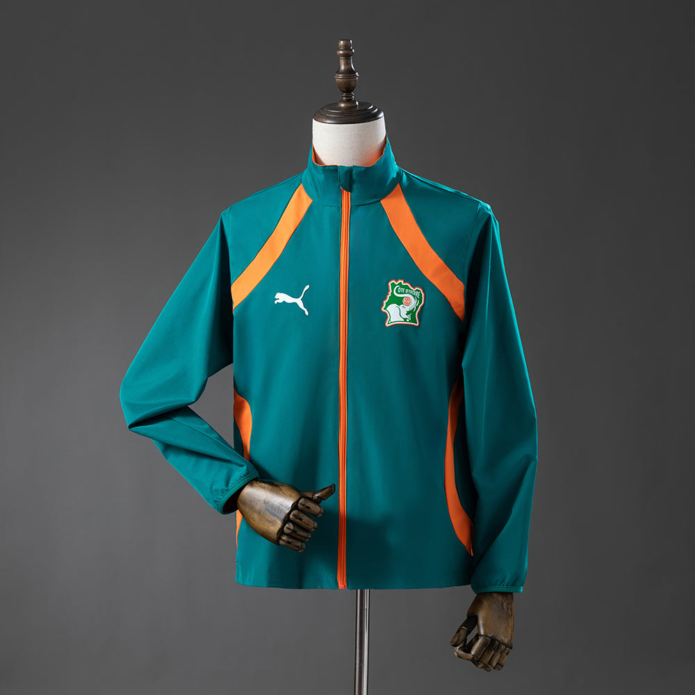 Costa do Marfim Reversível - Verde & Laranja Corta Vento Jaqueta 2026