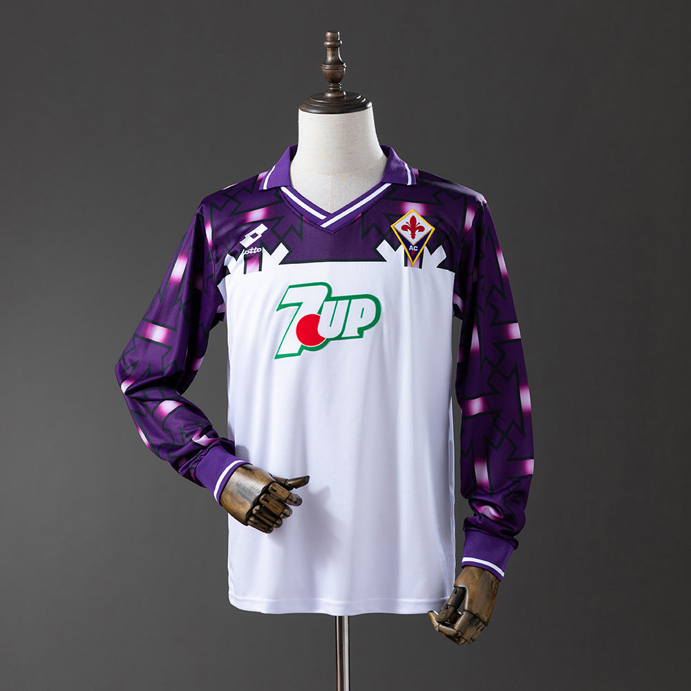 Fiorentina Secundária Retrô Manga Longa Camisa 92/93