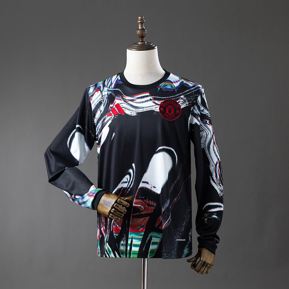 Manchester United Pré-jogo Manga Longa Camisa 25/26
