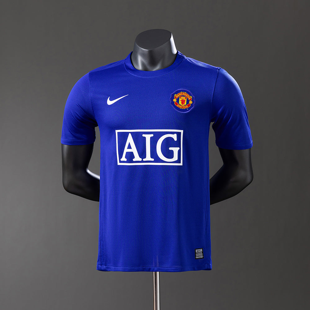 Manchester United Secundária Terceira Retrô Versão Jogador Camisa 08/09