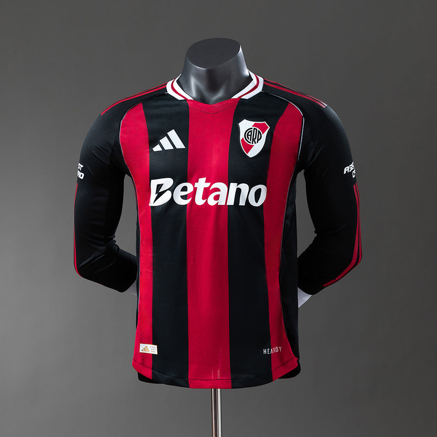 River Plate Secundária Manga Longa Versão Jogador Camisa 25/26