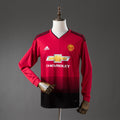 Manchester United Principal Retrô Manga Longa Camisa 18/19