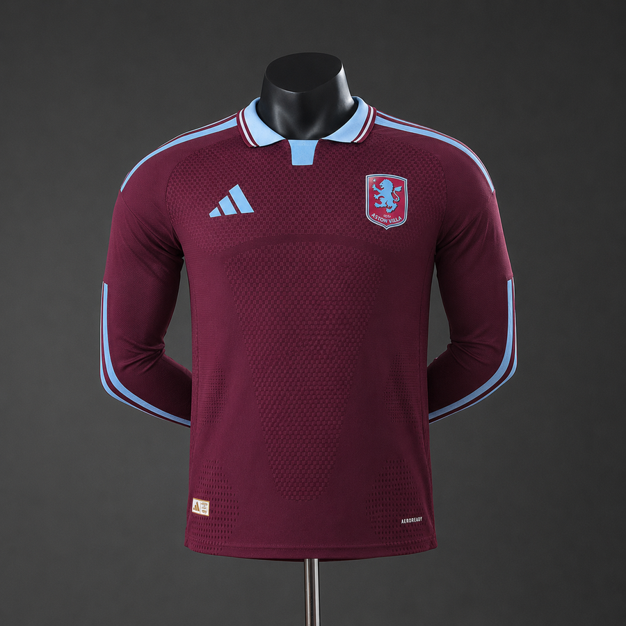 Aston Villa Principal Manga Longa Versão Jogador Camisa 26/27