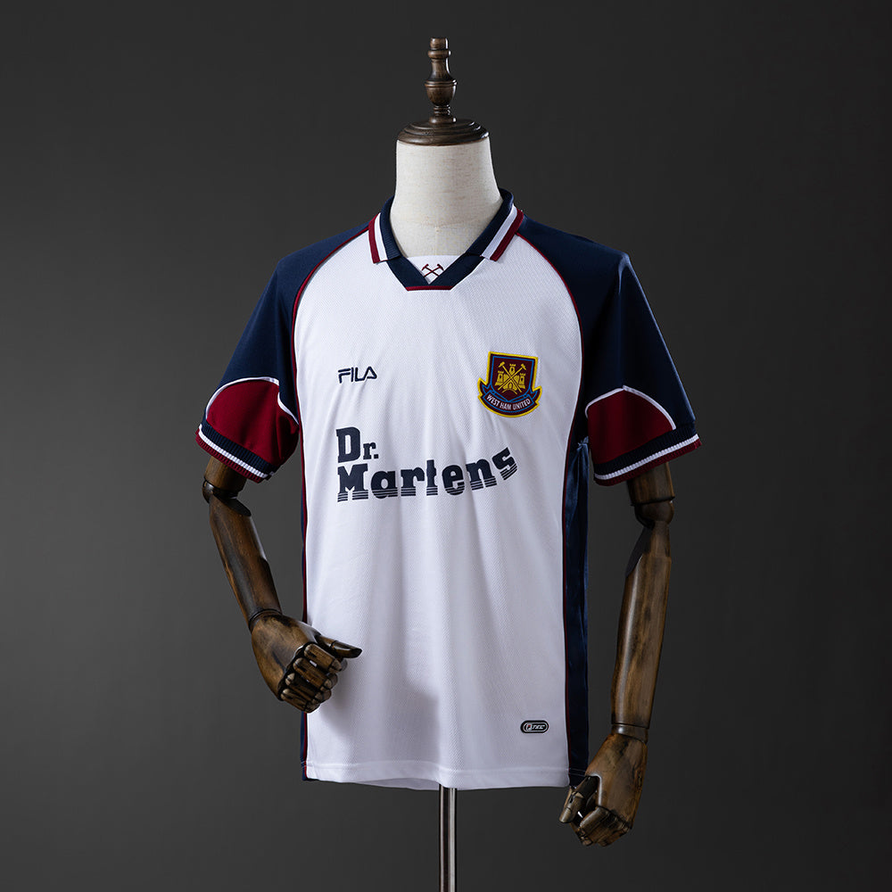 West Ham United Secundária Retrô Camisa 2001