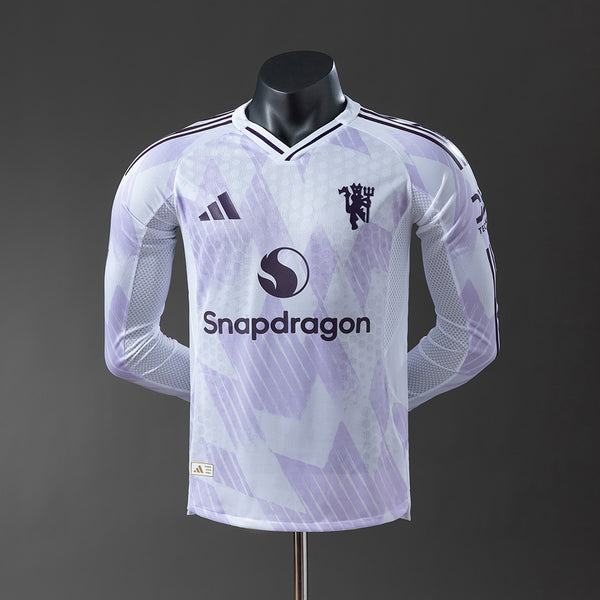 Manchester United Secundária Manga Longa Versão Jogador Camisa 25/26